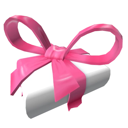 Present Lid with a Pink Bow