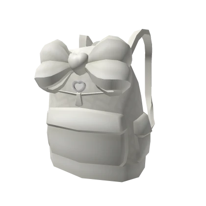 White Heart Bow Backpack