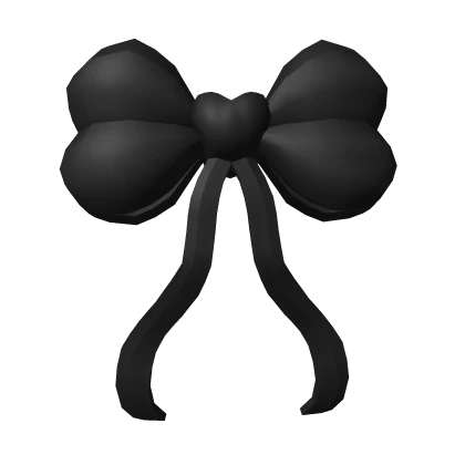 Dark Flowy Heart Bow