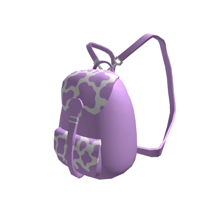 Purple Cow Print Backpack