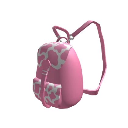 Pink Cow Print Backpack