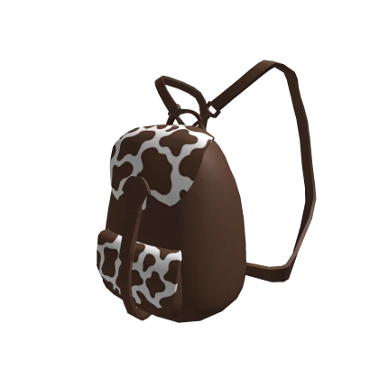 Brown Cow Print Backpack