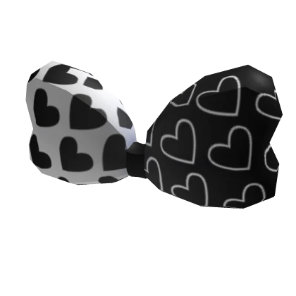 Bow of Hearts in Monochrome