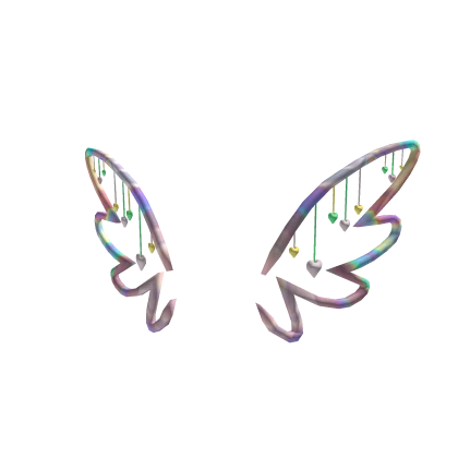 Rainbow Heart Fairy Wings