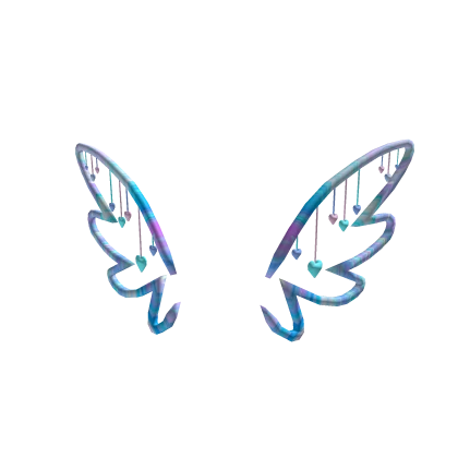 Blue Heart Fairy Wings