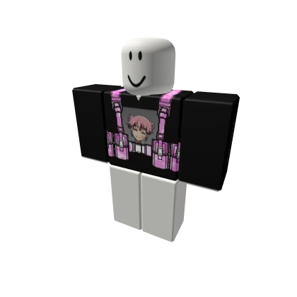 ⛓️ Boys grunge pink vest w japanese anime alt