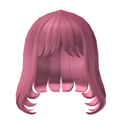 Short Split Bangs Hair in Pink 