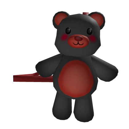 Plush Bear Bag - 3.0 black & red