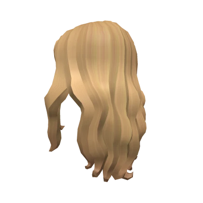 Long Curly Hair (1.0) - Golden Blond