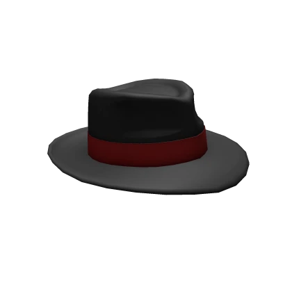 Red Banded Black Fedora