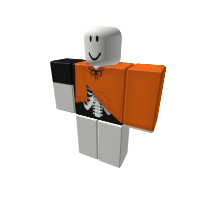 6 ⛓️ MATCHING Boys Halloween orange skeleton