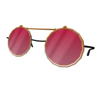 Circular Sunglasses (Red)