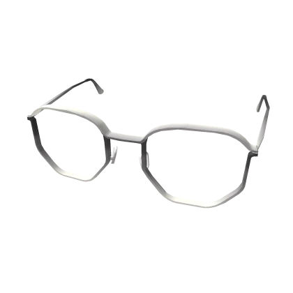 White Hexagon Glasses