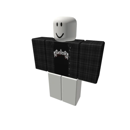 ⛓️  Boys plaid flannel jacket w grunge alt tee