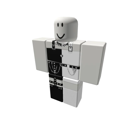 🤍🖤split goth set