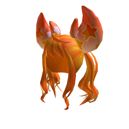 🦀 Firery Orange with Zodiac Claw Pigtails