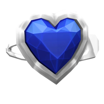 Sapphire Blue & Silver Heart Gem Hair Clip