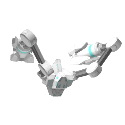 Cyan Mecha Arms (Over-Hanging) - WHITE SERIES