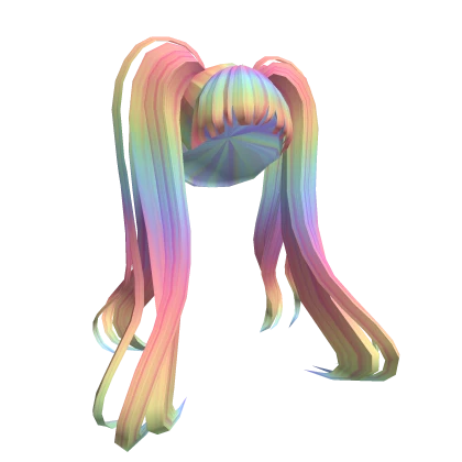 Anime Pigtails In Rainbow