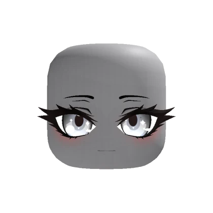 Animated Cute Chibi Face - Grey