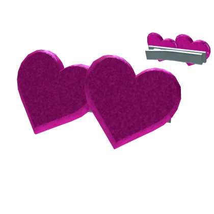 Pink Heart Clips