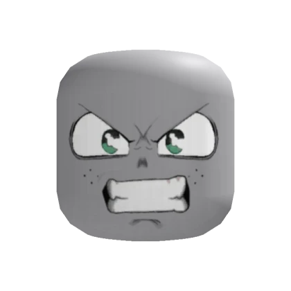 Angry Deku Face Expression face (recolorable)