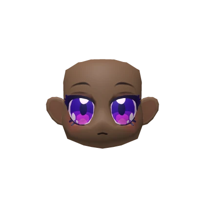 Calm Anime Head (Purple Eyes)