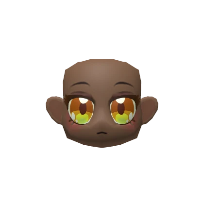 Calm Anime Head (Gold Eyes)