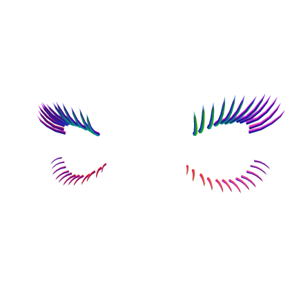 Rainbow Face Eyelashes