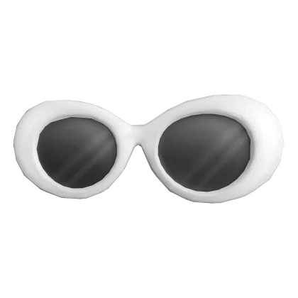 Trendy 90s Sunglasses - White