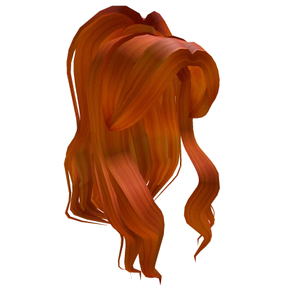 Voluminous Wavy Ginger Ponytail