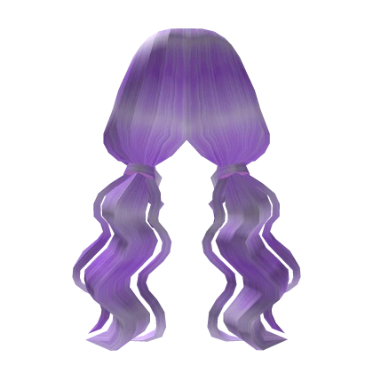 Wavy Low Pigtails Lavender