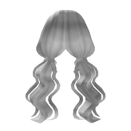 Wavy Low Pigtails Silver