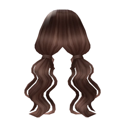 Wavy Low Pigtails Brown