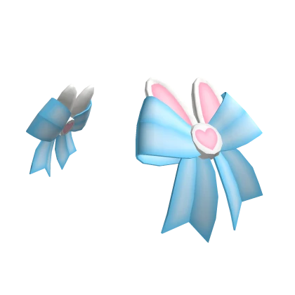 Bunny Side Bows Blue