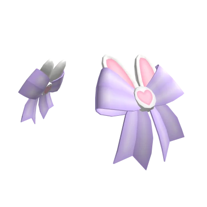 Bunny Side Bows Purple