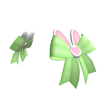 Bunny Side Bows Green