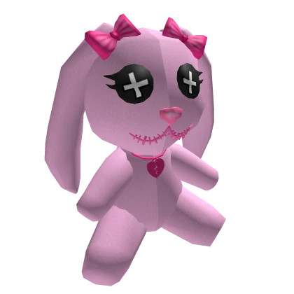 Pink Gothic Voodoo Bunny Plushie