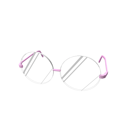 Clear Circle Pink Glasses