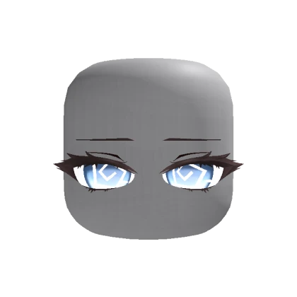 Cute Chibi Relaxed Stare Eyes - Spiral Blue