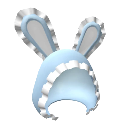 Blue Ruffle Bunny Hood