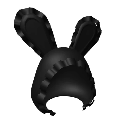 Black Ruffle Bunny Hood 