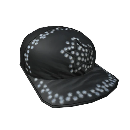 Flipped Rhinestone Hat [Black]