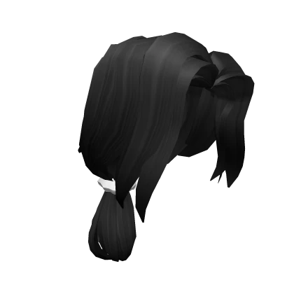 Black Loose Low Ponytail