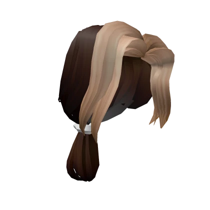 Brown & Blonde Loose Low Ponytail