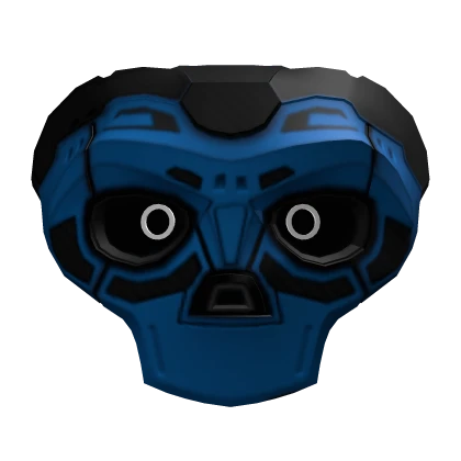 Blue Cyberpunk Skull Mask