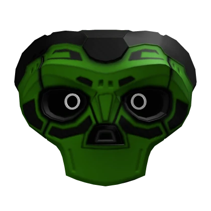 Green Cyberpunk Skull Mask