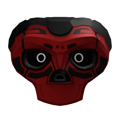 Red Cyberpunk Skull Mask