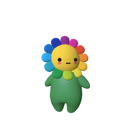 Mini Rainbow Flower Plushie