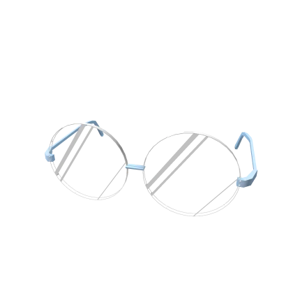 Clear Circle Blue Glasses